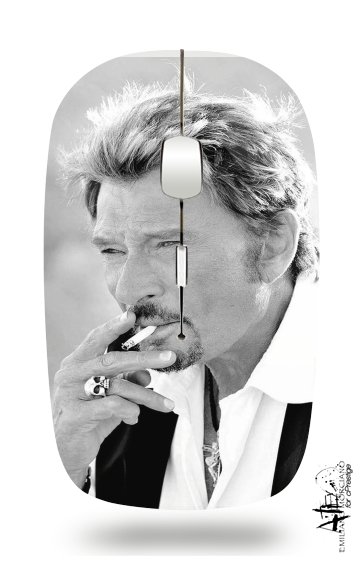  johnny hallyday Smoke Cigare Hommage for Wireless optical mouse with usb receiver