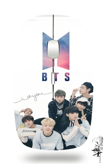  K-pop BTS Bangtan Boys for Wireless optical mouse with usb receiver