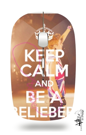  Keep Calm And Be a Belieber for Wireless optical mouse with usb receiver