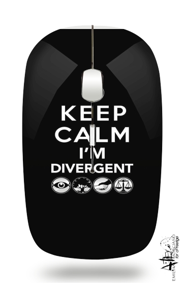  Keep Calm Divergent Faction for Wireless optical mouse with usb receiver