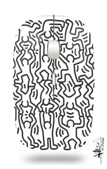  Keith haring art for Wireless optical mouse with usb receiver
