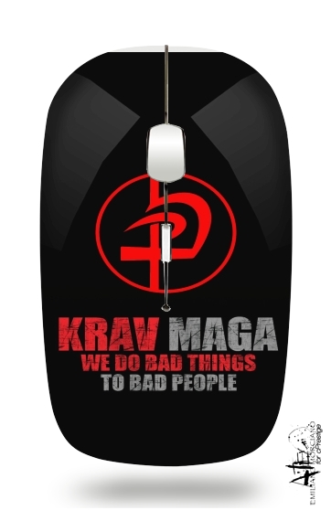  Krav Maga Bad Things to bad people for Wireless optical mouse with usb receiver
