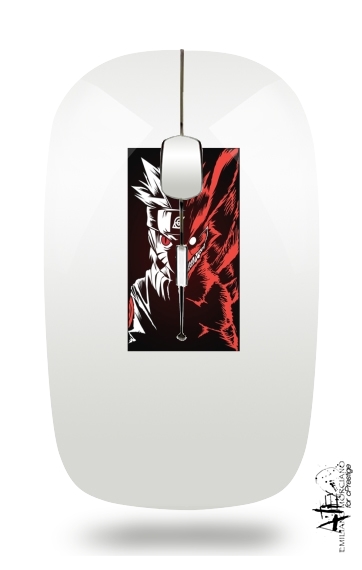  Kyubi x Naruto Angry for Wireless optical mouse with usb receiver