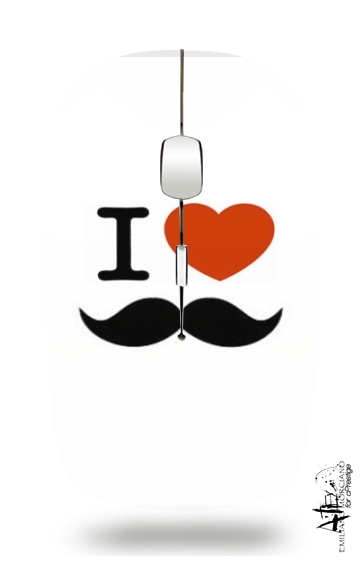  I love Moustache for Wireless optical mouse with usb receiver