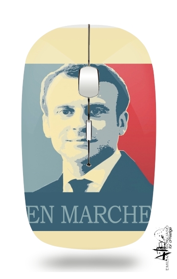  Macron Propaganda En marche la France for Wireless optical mouse with usb receiver