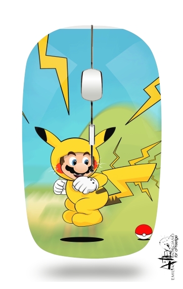  Mario mashup Pikachu Impact-hoo! for Wireless optical mouse with usb receiver