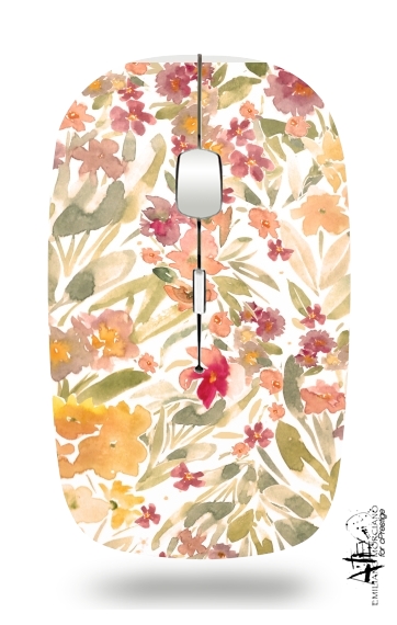  MODERN WATERCOLOR PASTEL FLORALS for Wireless optical mouse with usb receiver