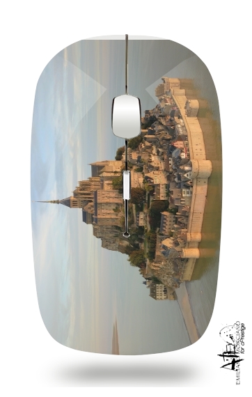  Mont Saint Michel PostCard for Wireless optical mouse with usb receiver
