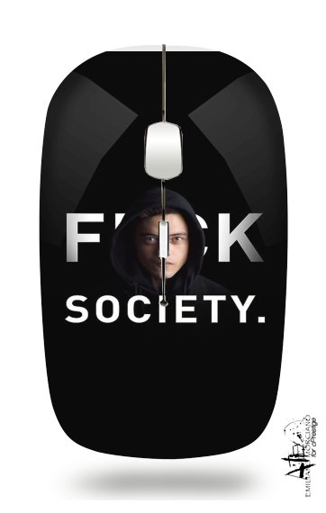  Mr Robot Fuck Society for Wireless optical mouse with usb receiver