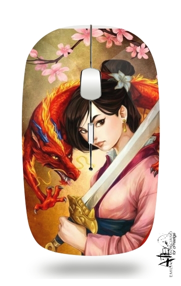  Mulan Warrior Princess for Wireless optical mouse with usb receiver