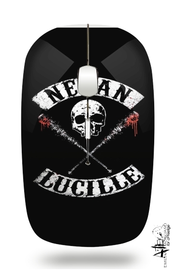  Negan Skull Lucille twd for Wireless optical mouse with usb receiver