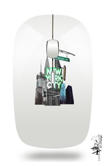  New York City II [green] for Wireless optical mouse with usb receiver