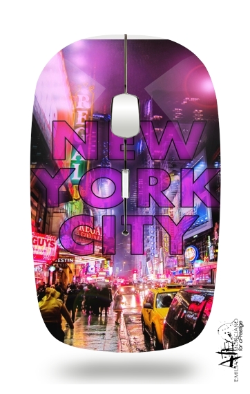  New York City - Broadway Color for Wireless optical mouse with usb receiver
