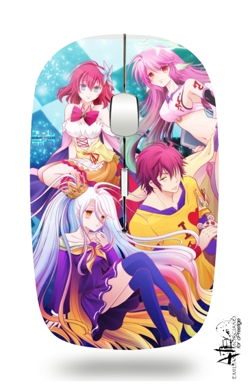  No Game No Life Fan Manga for Wireless optical mouse with usb receiver