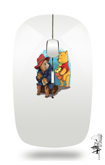 Paddington x Winnie the pooh for Wireless optical mouse with usb receiver