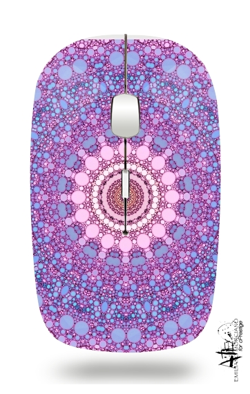  pink and blue kaleidoscope for Wireless optical mouse with usb receiver