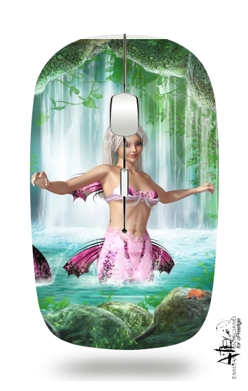  Pink Mermaid for Wireless optical mouse with usb receiver