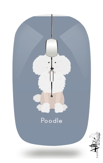  Poodle White for Wireless optical mouse with usb receiver