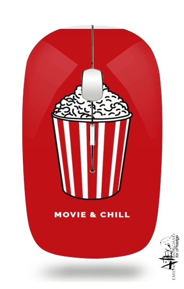  Popcorn movie and chill for Wireless optical mouse with usb receiver