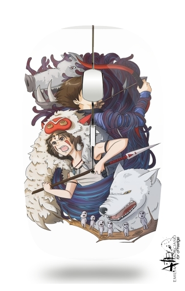  Princess Mononoke Inspired for Wireless optical mouse with usb receiver