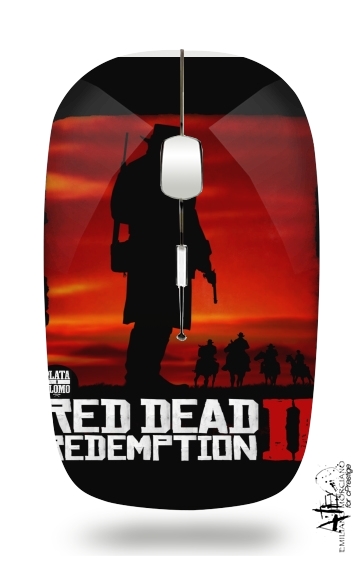  Red Dead Redemption Fanart for Wireless optical mouse with usb receiver