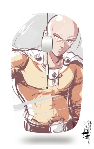  Saitama fanart for Wireless optical mouse with usb receiver