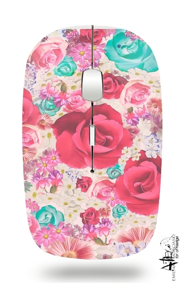  shabby floral  for Wireless optical mouse with usb receiver