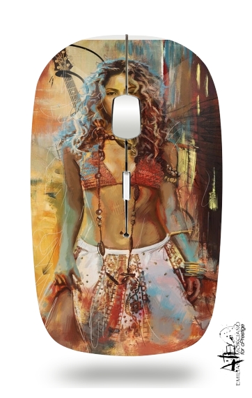  Shakira Painting for Wireless optical mouse with usb receiver