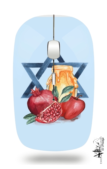  Shana tova Honey Fruits Card for Wireless optical mouse with usb receiver