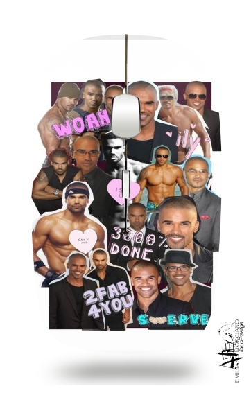  Shemar Moore collage for Wireless optical mouse with usb receiver