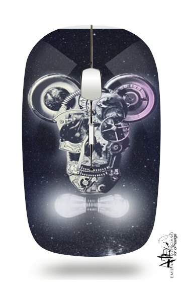  Skull Mickey Mechanics in space for Wireless optical mouse with usb receiver