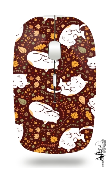  Sleeping cats seamless pattern for Wireless optical mouse with usb receiver