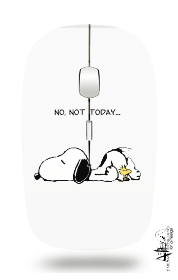  Snoopy No Not Today for Wireless optical mouse with usb receiver