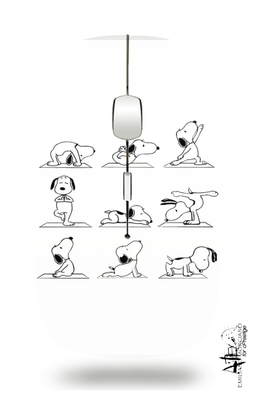  Snoopy Yoga for Wireless optical mouse with usb receiver