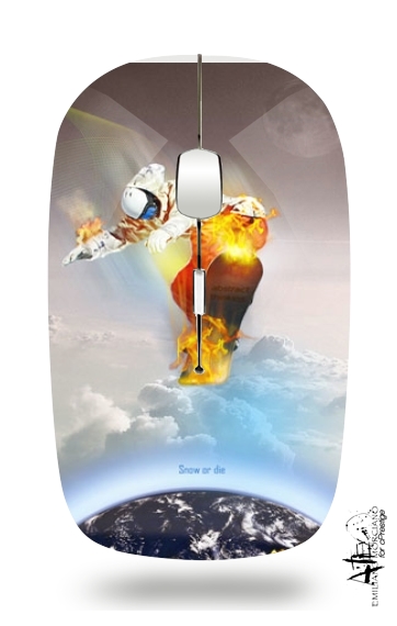  Snow Or Die - Ski Snowboard for Wireless optical mouse with usb receiver