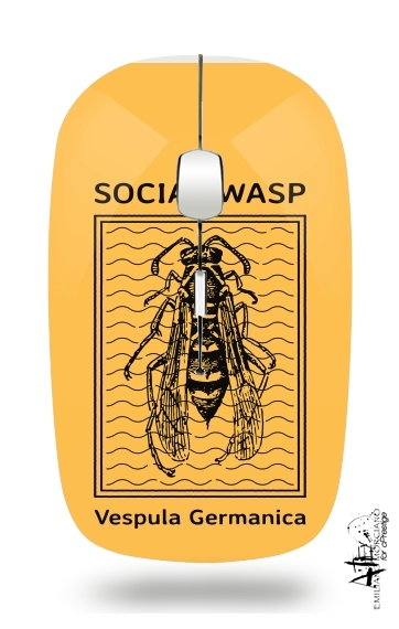 Social Wasp Vespula Germanica for Wireless optical mouse with usb receiver