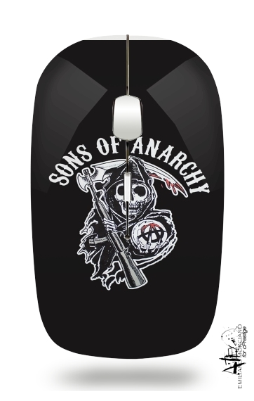  Sons Of Anarchy Skull Moto for Wireless optical mouse with usb receiver