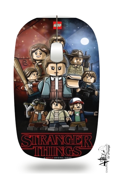  Stranger Things Lego Art for Wireless optical mouse with usb receiver