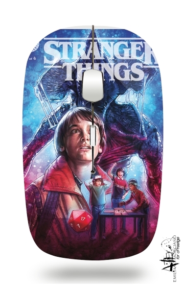  Stranger Things will Byers artwork for Wireless optical mouse with usb receiver