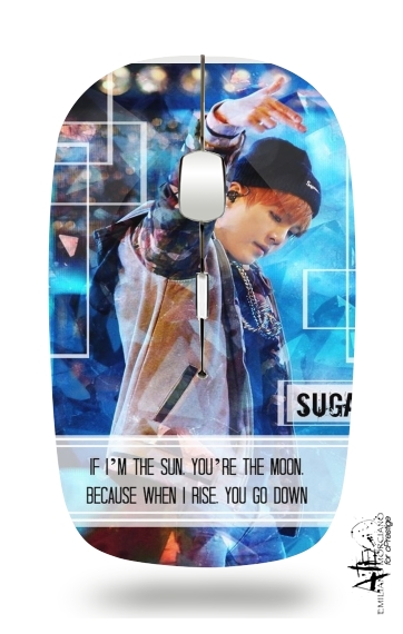  Suga BTS Kpop for Wireless optical mouse with usb receiver