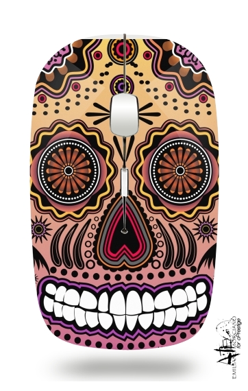  sugar skull , multicolor for Wireless optical mouse with usb receiver