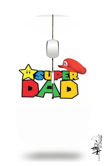  Super Dad Mario humour for Wireless optical mouse with usb receiver