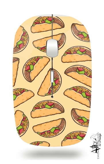  Taco seamless pattern mexican food for Wireless optical mouse with usb receiver