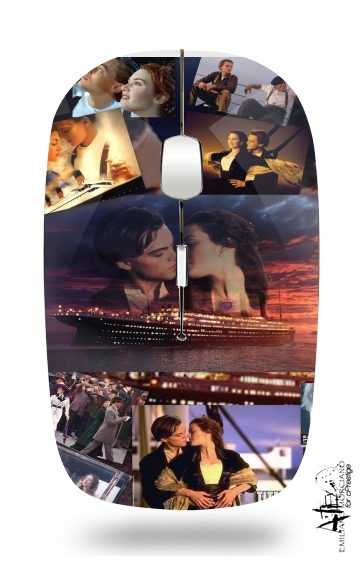  Titanic Fanart Collage for Wireless optical mouse with usb receiver