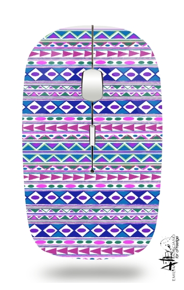  Tribalfest pink and purple aztec for Wireless optical mouse with usb receiver