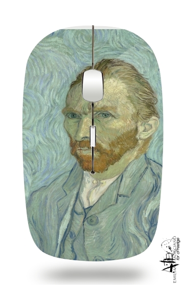  Van Gogh Self Portrait for Wireless optical mouse with usb receiver