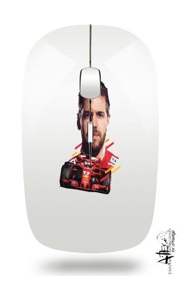  Vettel Formula One Driver for Wireless optical mouse with usb receiver