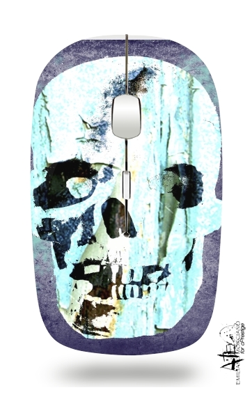  Vintage Blue Skull for Wireless optical mouse with usb receiver