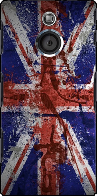 Leather Case Sony Xperia P with pictures flag