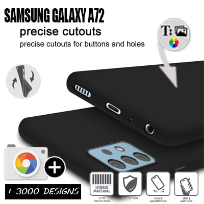 Silicone Samsung Galaxy A72 with pictures